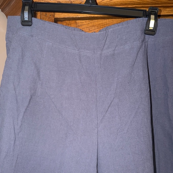 Essentials Slate Blue Two-Piece Pantsuit with Buttoned Vest - Picture 11 of 14